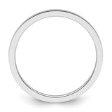10k White Gold Flat wedding band ring alternate angle
