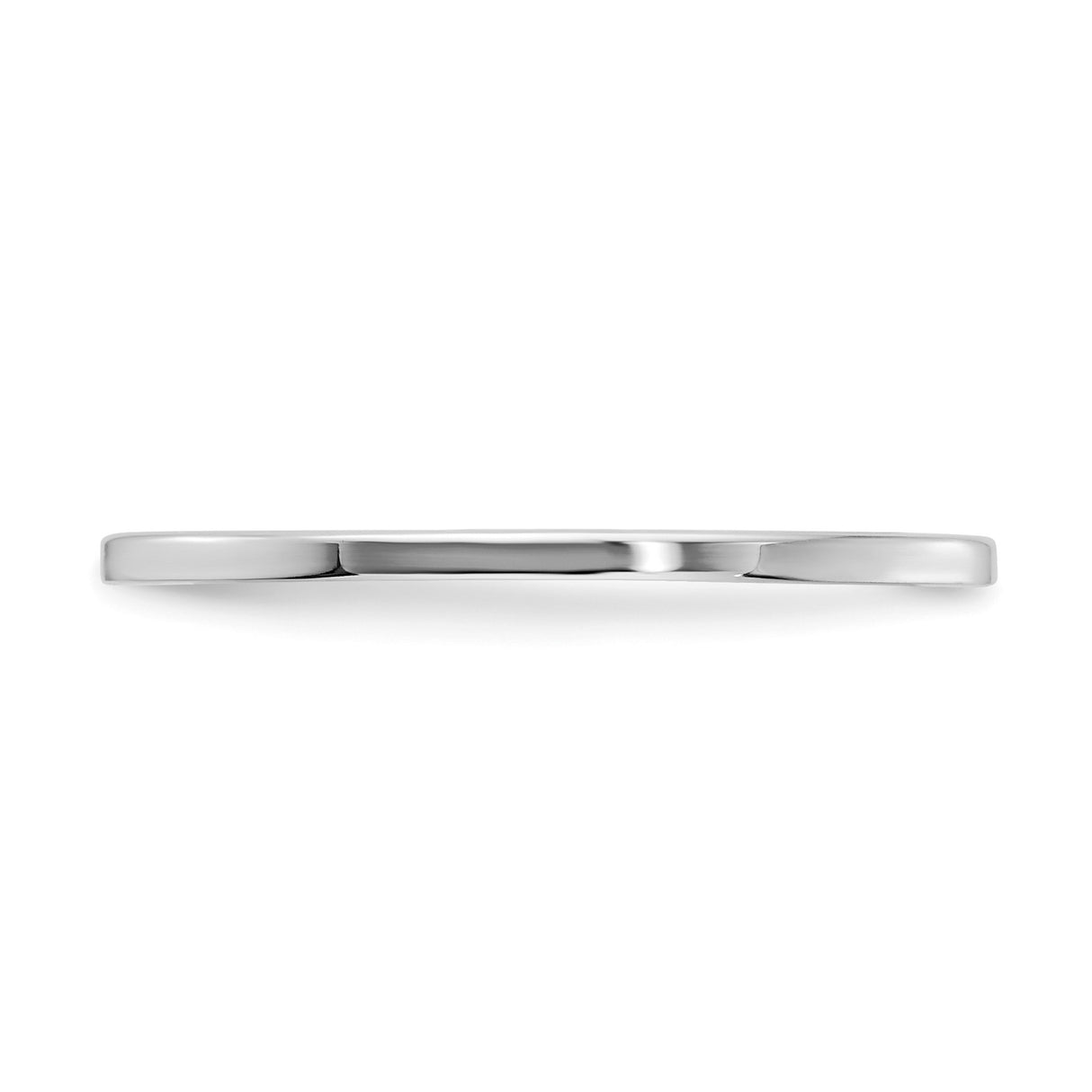 10k White Gold Flat wedding band ring detail view
