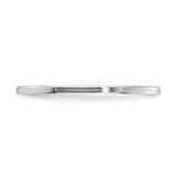 10k White Gold Flat wedding band ring detail view