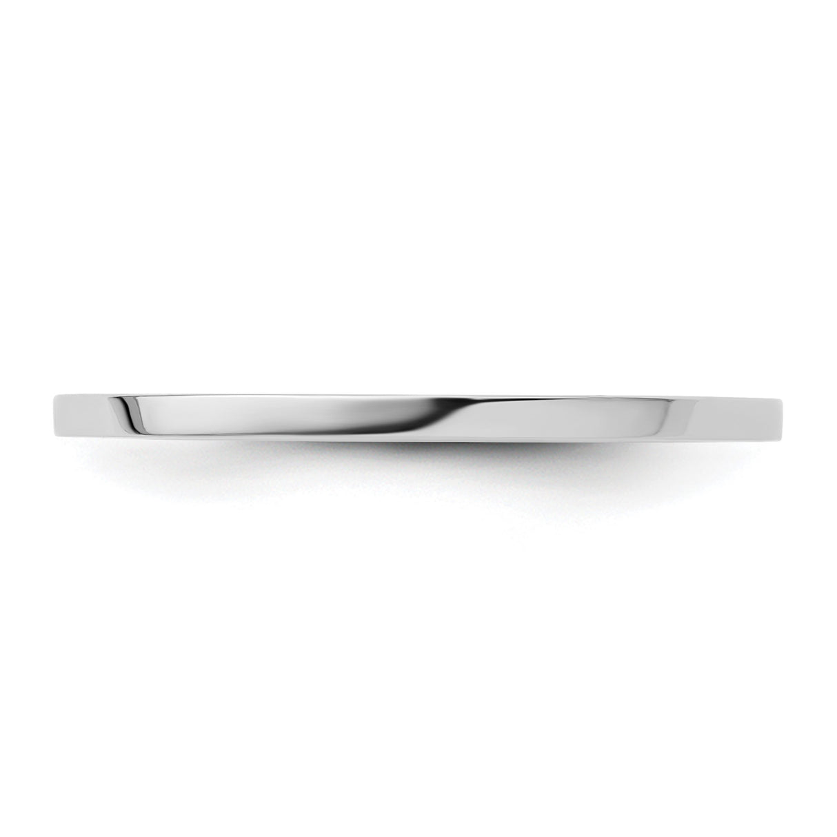 10k White Gold Flat wedding band ring detail view