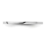 10k White Gold Flat wedding band ring detail view