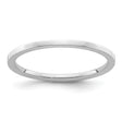 10k White Gold Flat wedding band ring