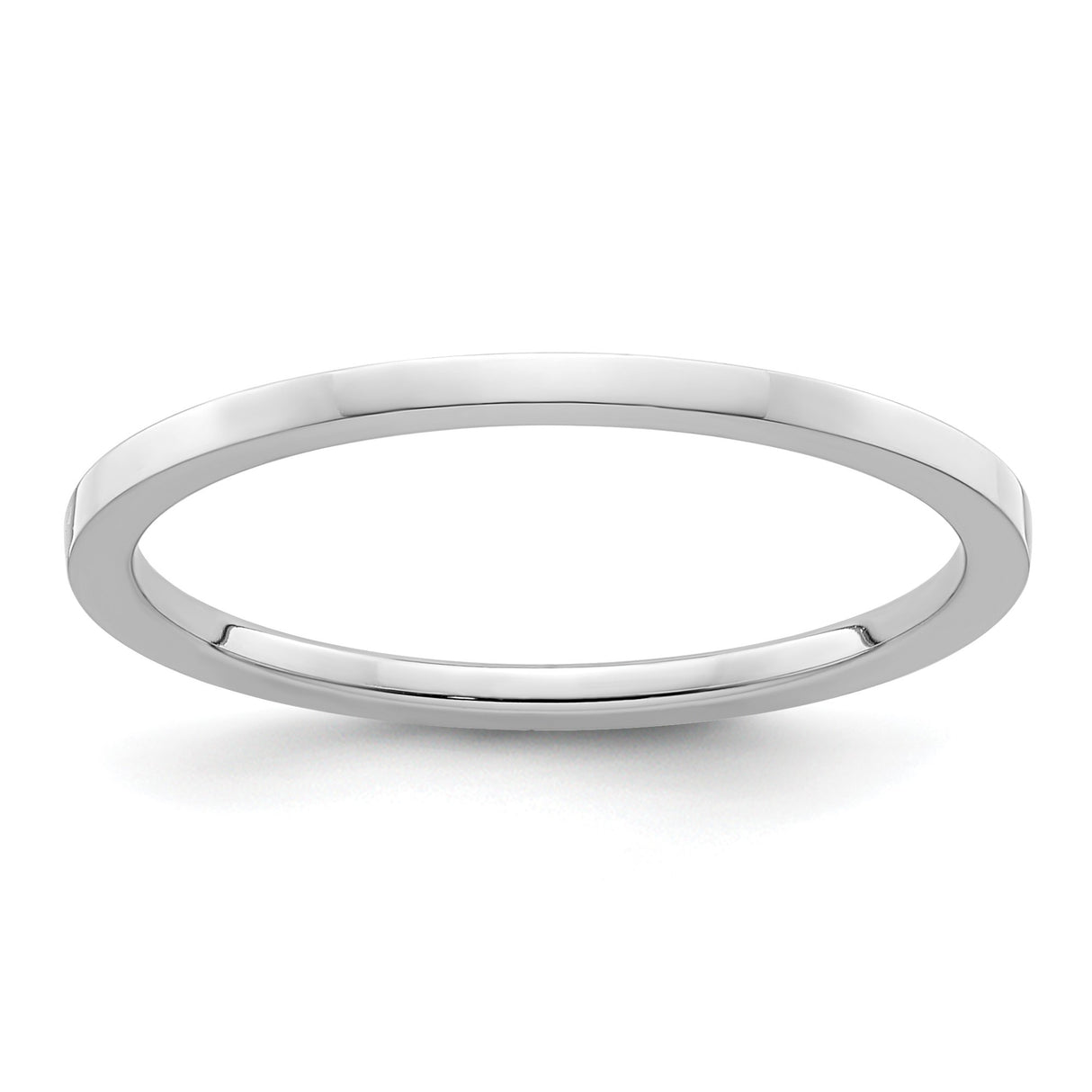 10k White Gold Flat wedding band ring