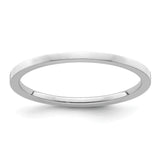 10k White Gold Flat wedding band ring