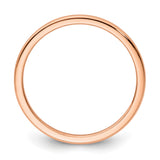 10k Rose Gold Domed wedding band ring alternate angle