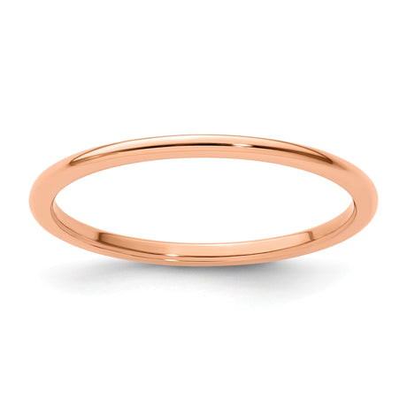 10k Rose Gold Domed wedding band ring