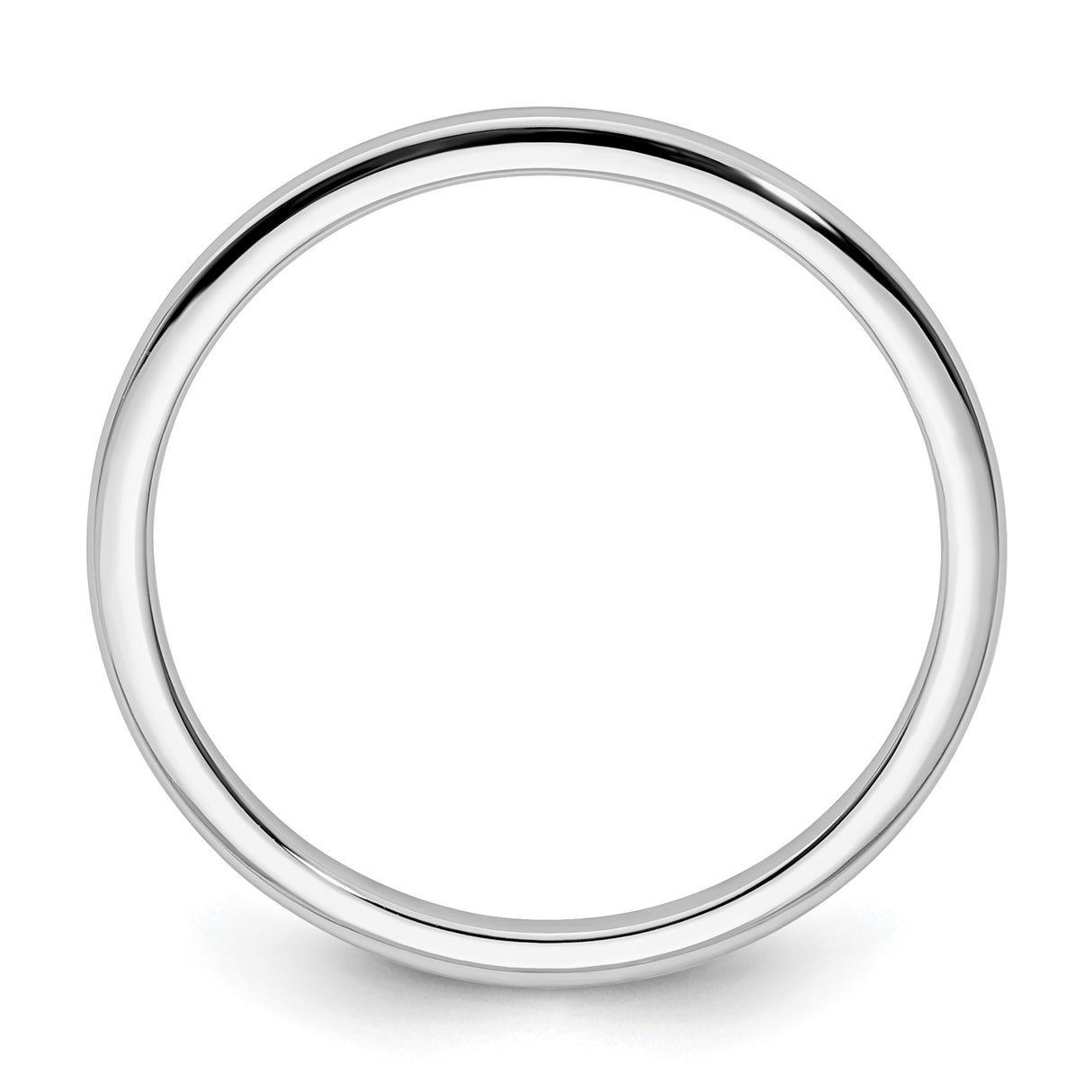 10k White Gold Domed wedding band ring alternate angle