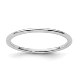 10k White Gold Domed wedding band ring