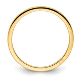 10k Yellow Gold Domed wedding band ring alternate angle
