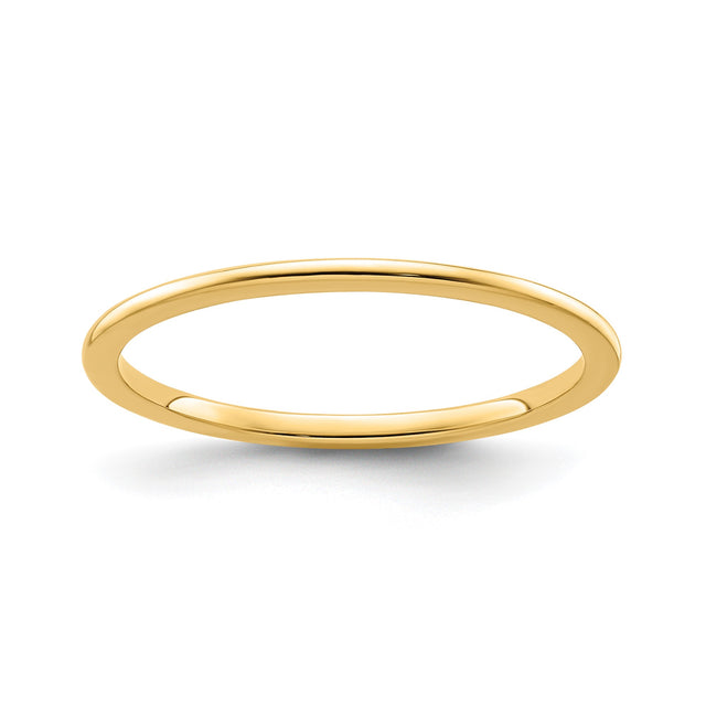 10k Yellow Gold Domed wedding band ring