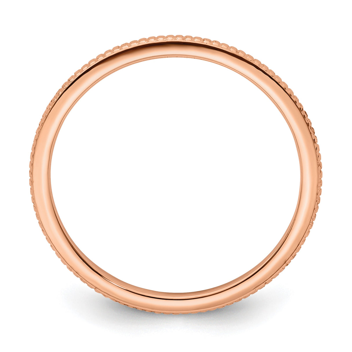 10k Rose Gold wedding band ring alternate angle