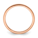 10k Rose Gold wedding band ring alternate angle