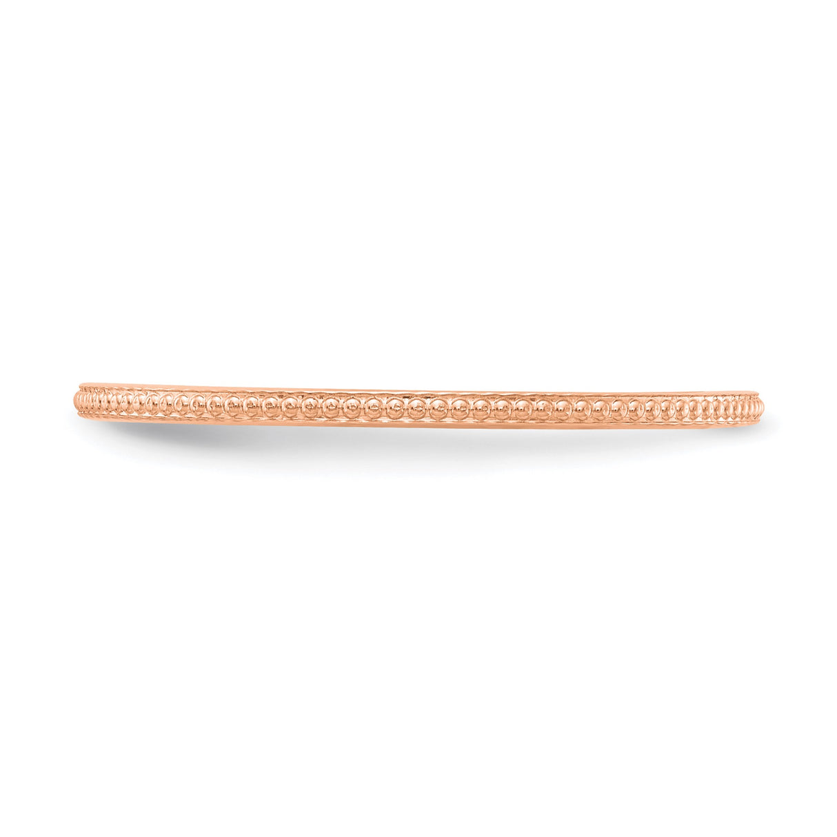 10k Rose Gold wedding band ring detail view