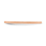 10k Rose Gold wedding band ring detail view