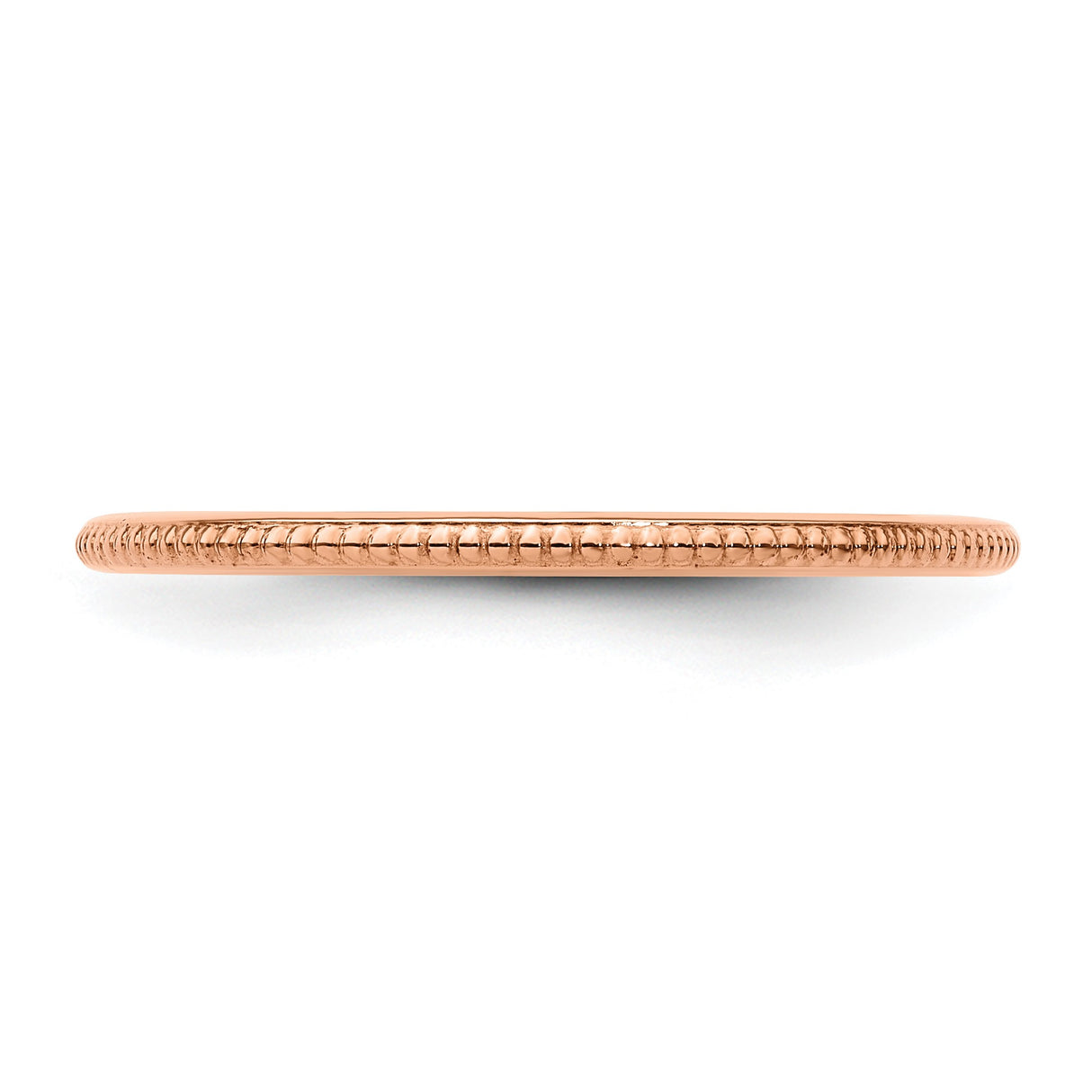 10k Rose Gold wedding band ring detail view