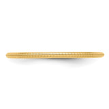 10k Yellow Gold wedding band ring detail view