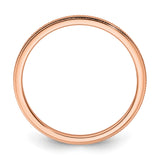 10k Rose Gold Milgrain wedding band ring alternate angle