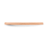 10k Rose Gold Milgrain wedding band ring detail view