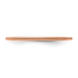 10k Rose Gold Milgrain wedding band ring detail view