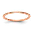10k Rose Gold Milgrain wedding band ring
