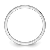 10k White Gold Milgrain wedding band ring alternate angle