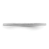 10k White Gold Milgrain wedding band ring detail view