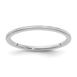 10k White Gold Milgrain wedding band ring