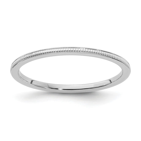 10k White Gold Milgrain wedding band ring