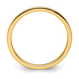 10k Yellow Gold Milgrain wedding band ring alternate angle