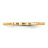 10k Yellow Gold Milgrain wedding band ring detail view