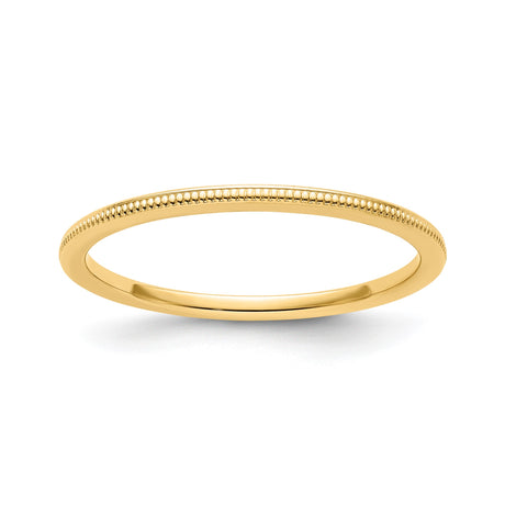 10k Yellow Gold Milgrain wedding band ring
