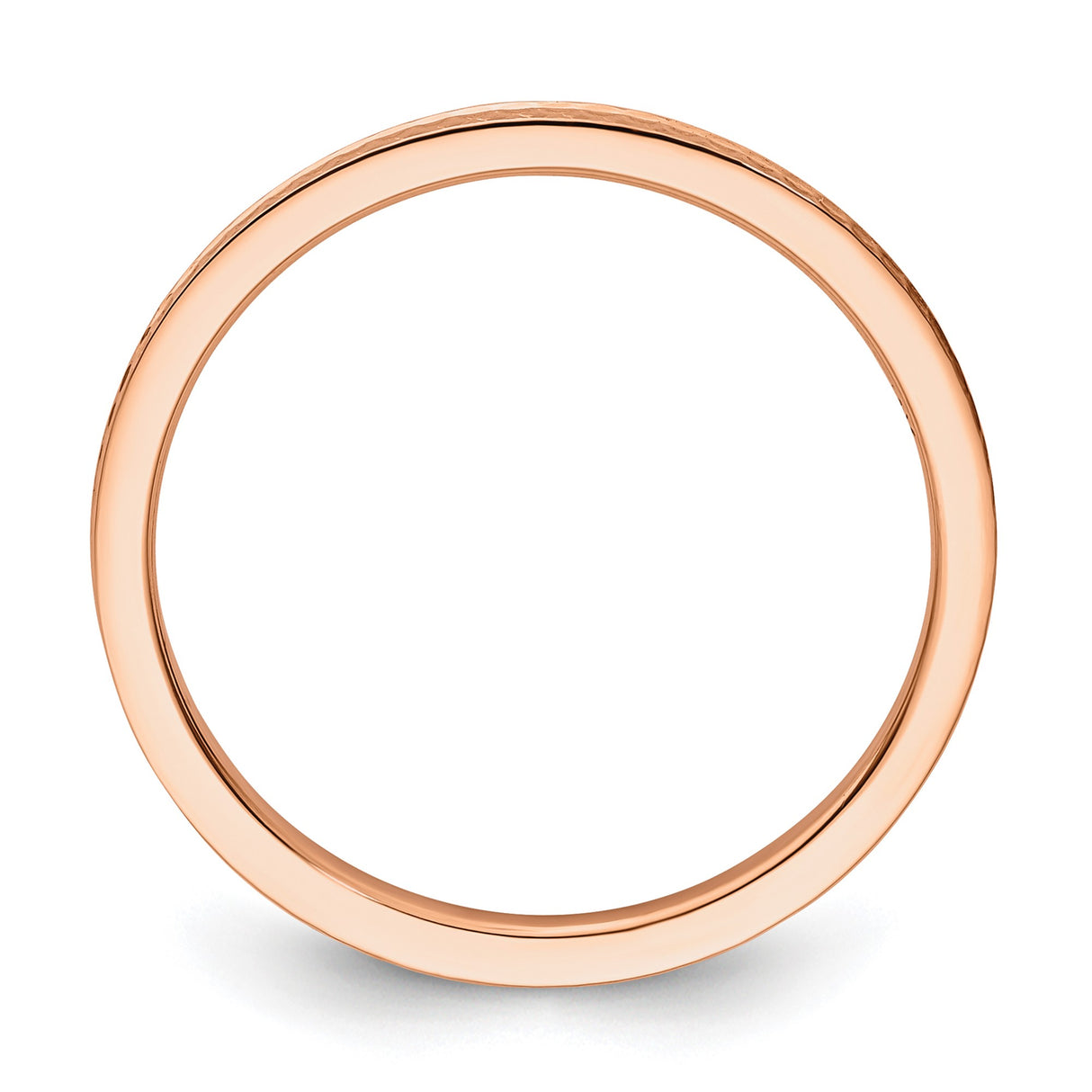 10k Rose Gold wedding band ring alternate angle