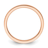 10k Rose Gold wedding band ring alternate angle