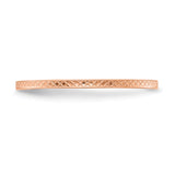 10k Rose Gold wedding band ring detail view