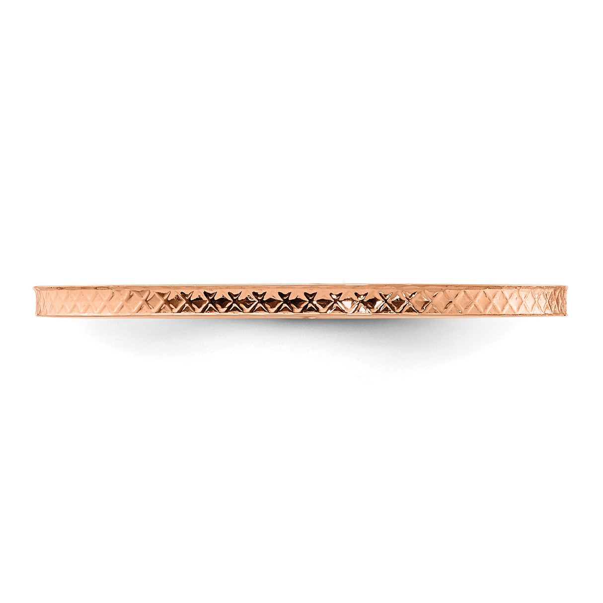 10k Rose Gold wedding band ring detail view