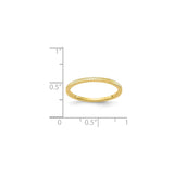 10k Yellow Gold wedding band ring shown for scale