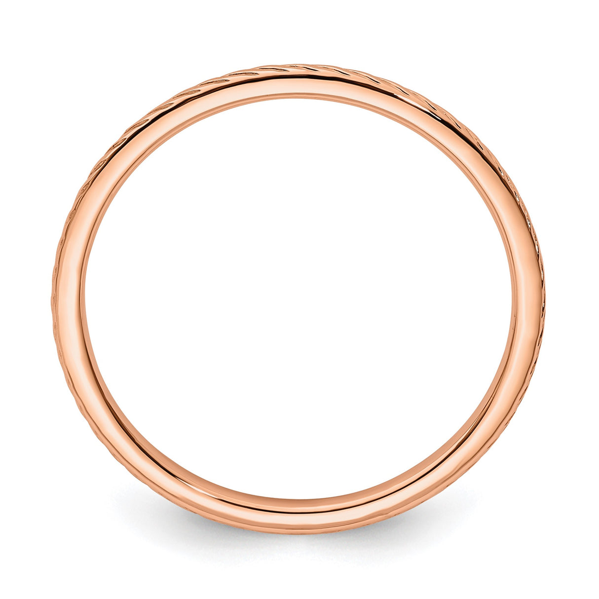 10k Rose Gold wedding band ring alternate angle