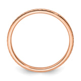 10k Rose Gold wedding band ring alternate angle