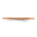 10k Rose Gold wedding band ring detail view