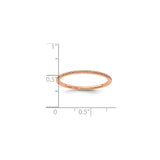 10k Rose Gold wedding band ring shown for scale