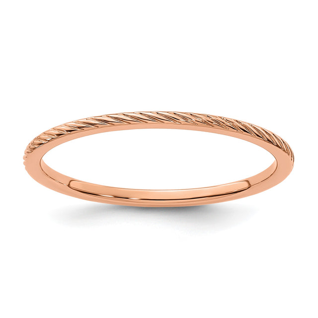 10k Rose Gold wedding band ring