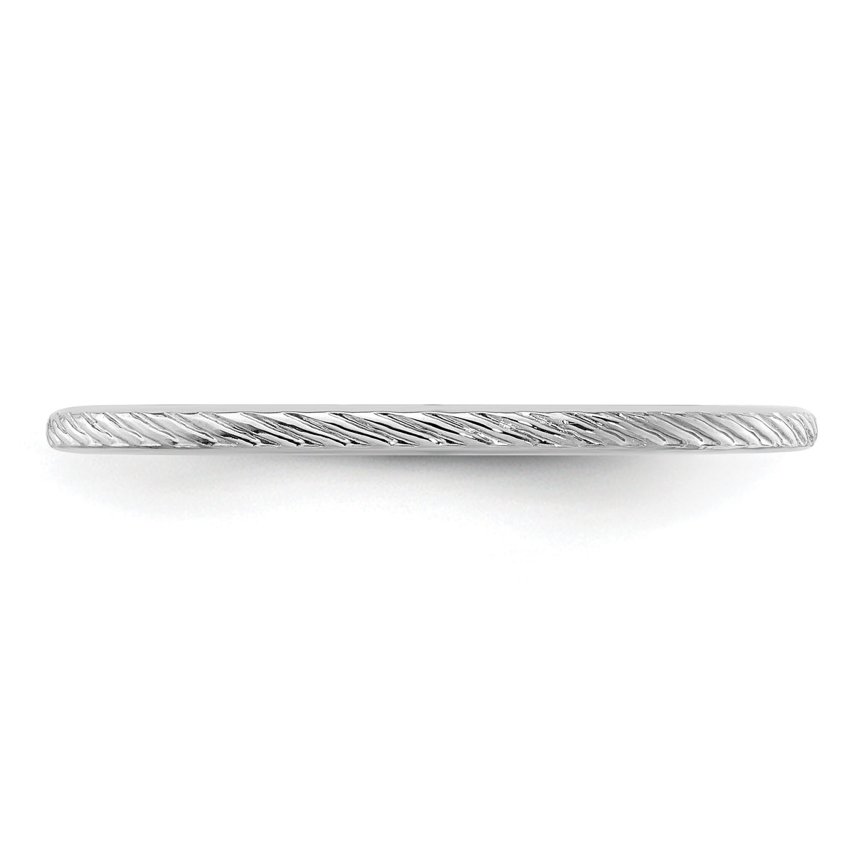 10k White Gold wedding band ring detail view