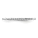 10k White Gold wedding band ring detail view
