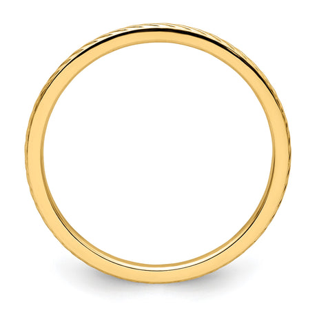 10k Yellow Gold wedding band ring alternate angle