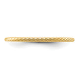 10k Yellow Gold wedding band ring detail view