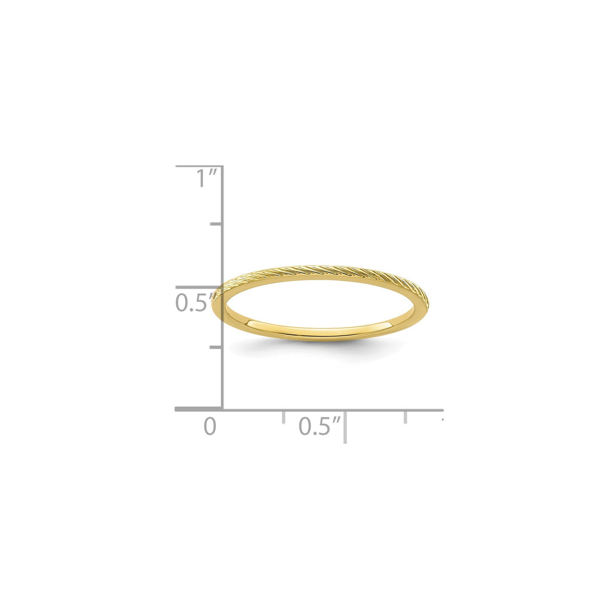 10k Yellow Gold wedding band ring shown for scale