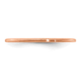 10k Rose Gold Satin, Domed wedding band ring detail view