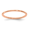 10k Rose Gold Satin, Domed wedding band ring