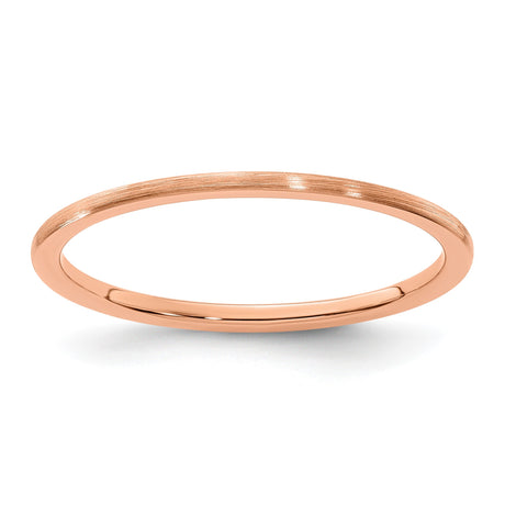 10k Rose Gold Satin, Domed wedding band ring