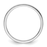 10k White Gold Satin, Domed wedding band ring alternate angle